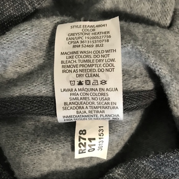 Athletic Works Heather Gray Funnel Neck Hoodie Medium (8-10) - Picture 9 of 9